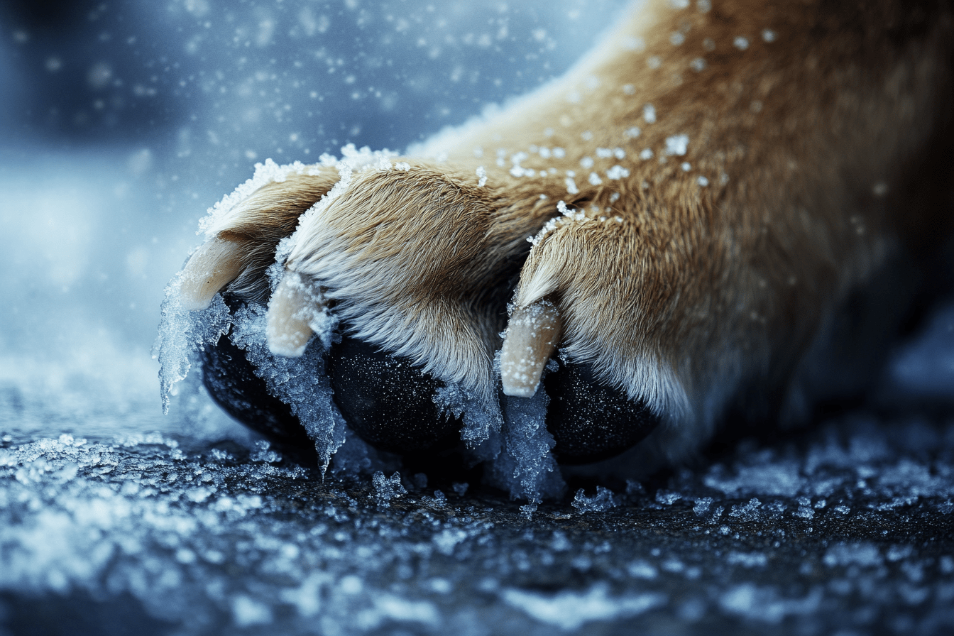 swjedinight_A_close-up_of_a_dogs_frostbitten_paw_resting_on_a_548bf1f4-5e12-431a-be00-230361c3d5ff_1