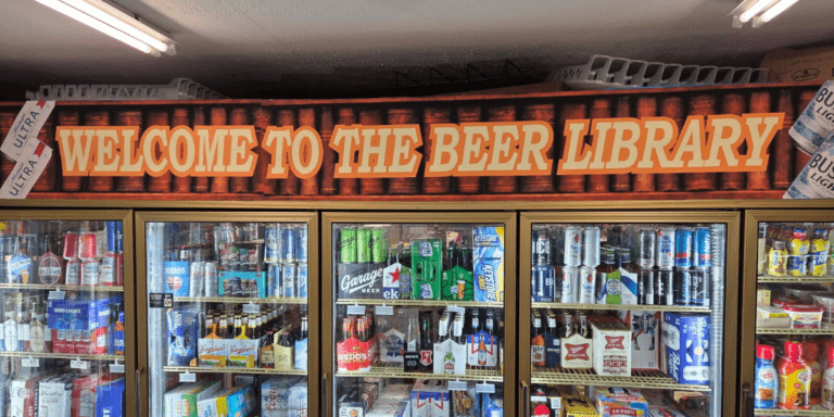 No library card or degree needed at Aunt Ruth’s Family Store Beer Library
