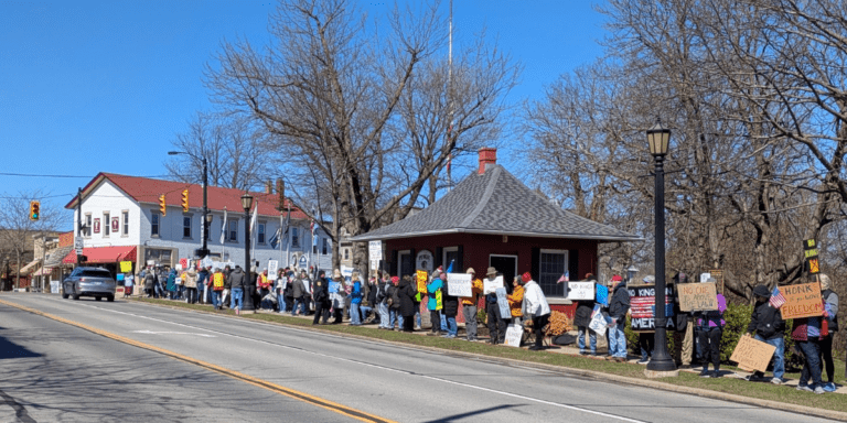Large crowd gathers for No Kings in Vermilion